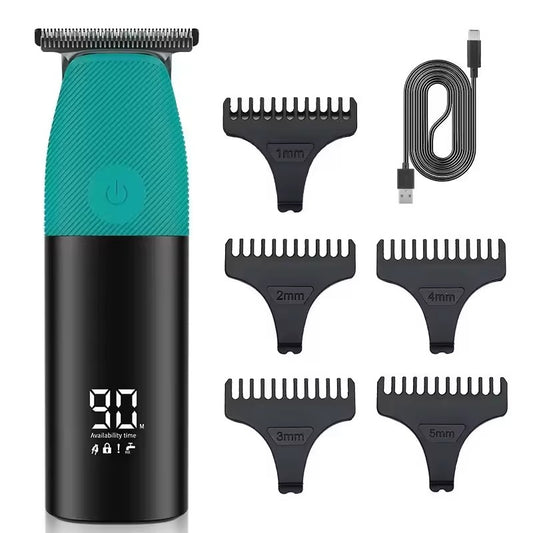Bald Clipper Haircut Cutter Machine for Men Child T Blade Trimmer Type-c Rechargeable Oil Head Carving Electric