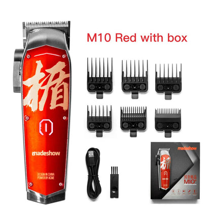 Madeshow M10 Professional Oil Head Bald Hair Clipper Barber Hair Salon Cutter Titanium Plated Ceramic Blade 7000rpm Hair Salon Trimmer