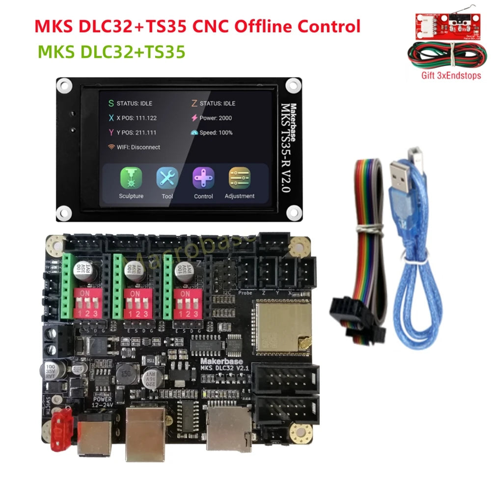 MKS DLC32 v2.1 32 bits GRBL offline controller TS35-R LCD display
