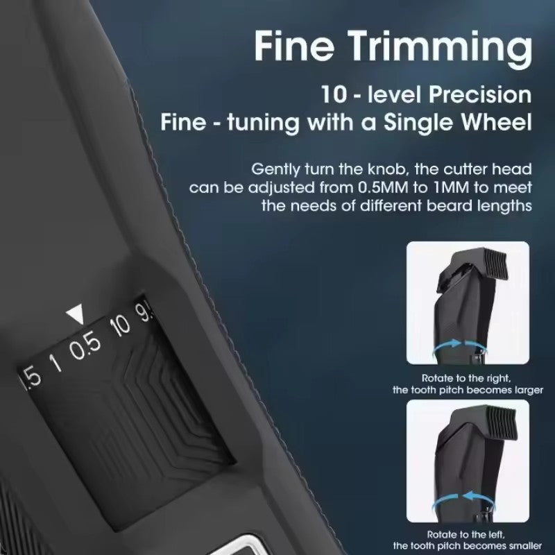 4-in-1 Body Trimmer IPX7 Waterproof Men's Grooming Clipper Beard & Nose & Ear Hair Trimmer Ball Shaver Multifunctional