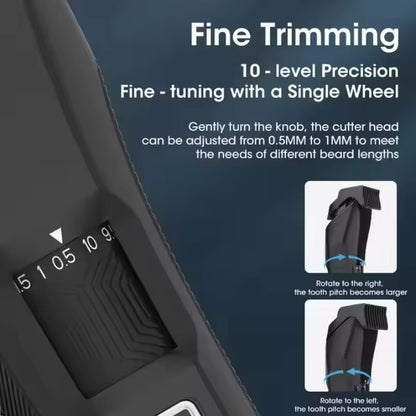4-in-1 Body Trimmer IPX7 Waterproof Men's Grooming Clipper Beard & Nose & Ear Hair Trimmer Ball Shaver Multifunctional