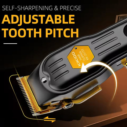 KIKIDO Professional 2 IN 1 Hair Clippers Barber Cutting Machine Rechargeable Shaving Trimmer Cordless Haircut Kits For Men