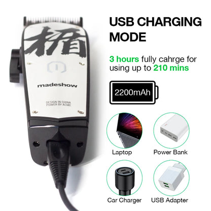 Madeshow M10 Professional Oil Head Bald Hair Clipper Barber Hair Salon Cutter Titanium Plated Ceramic Blade 7000rpm Hair Salon Trimmer