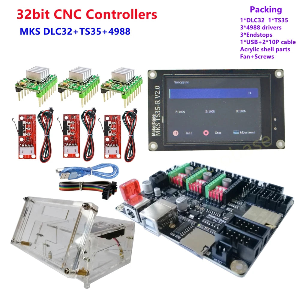 CNC laser machine upgrade set MKS DLC32 TS35 display