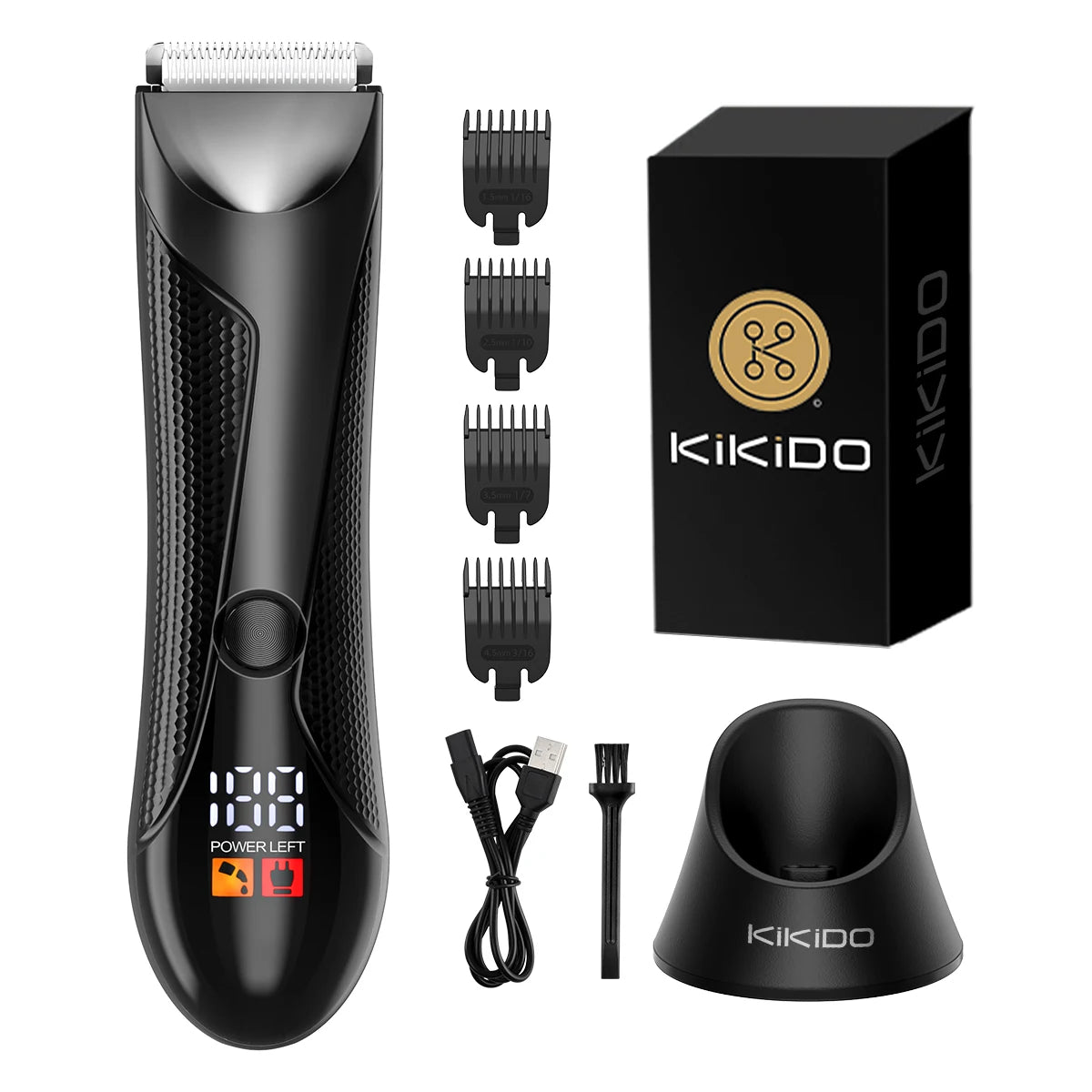 Body Hair Trimmer Machine Hair Clipper IPX6 Waterproof Cordless Men Electric Hair Cutting Bikini Trimmer for Men Groin Women Hair Remover