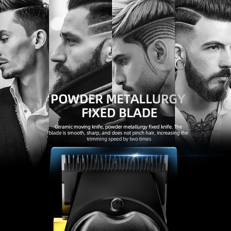KIKIDO Hair Cutting Machine Professional Barber Clippers Cordless Cutter Machine Hair Digital Display Trimmer For Men Kids