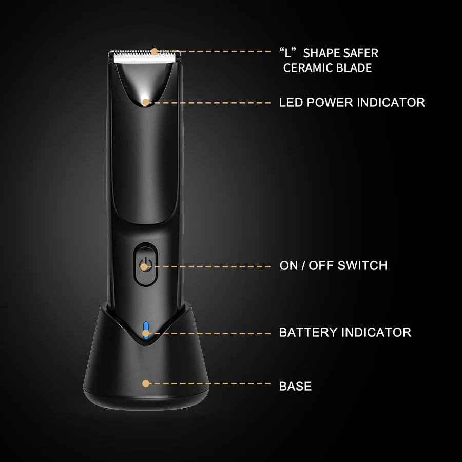 Manscape Groin Hair Trimmer Electric Trimmer for Men Waterproof Ball Trimmer for Pubic Body Chest Grooming Kit