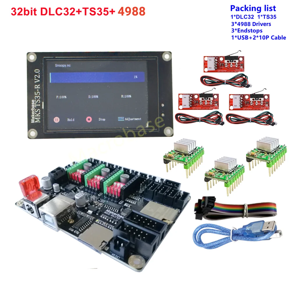 CNC laser machine upgrade set MKS DLC32 TS35 display