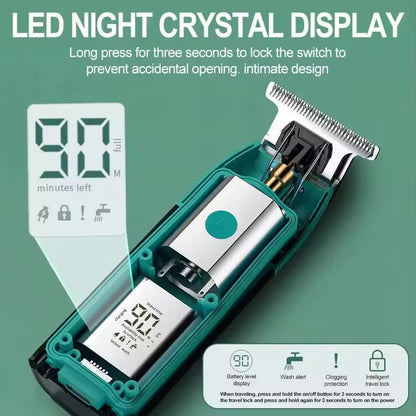 Bald Clipper Haircut Cutter Machine for Men Child T Blade Trimmer Type-c Rechargeable Oil Head Carving Electric