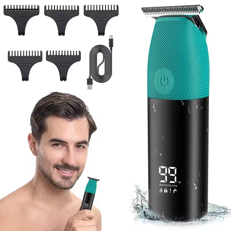 Bald Clipper Haircut Cutter Machine for Men Child T Blade Trimmer Type-c Rechargeable Oil Head Carving Electric