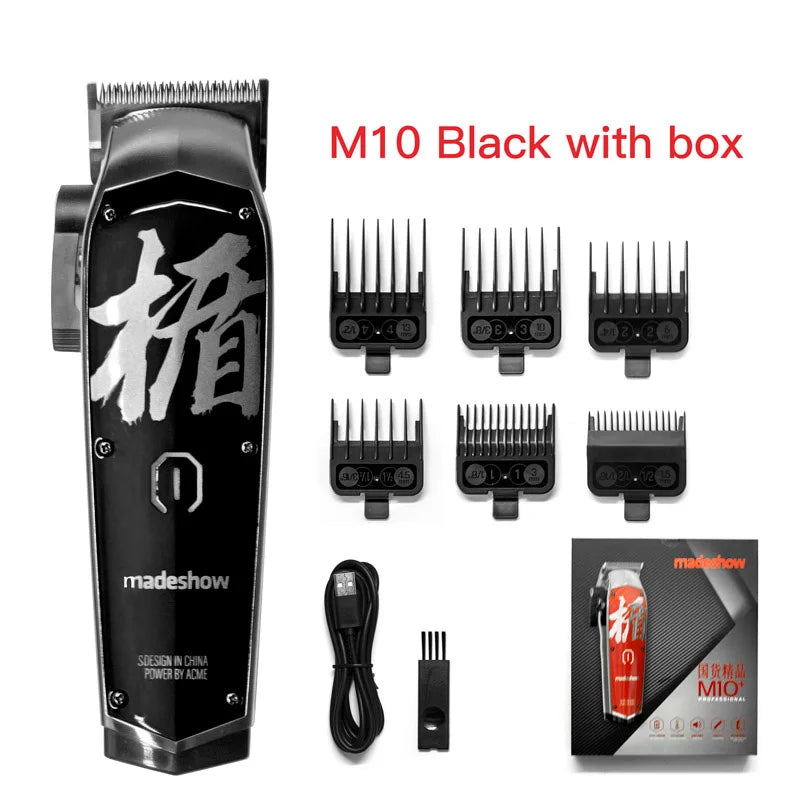 Madeshow M10 Professional Oil Head Bald Hair Clipper Barber Hair Salon Cutter Titanium Plated Ceramic Blade 7000rpm Hair Salon Trimmer